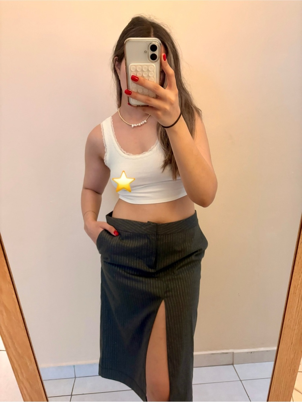 ZARA PINSTRIPE MIDI SKIRT ⭐️📀